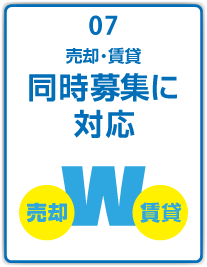 売却・賃貸同時募集に対応