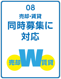 売却・賃貸同時募集に対応